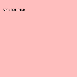 ffbebe - Spanish Pink color image preview