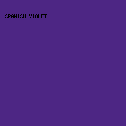 4D2684 - Spanish Violet color image preview