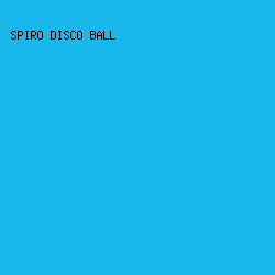 19b8ec - Spiro Disco Ball color image preview