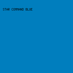 007ebe - Star Command Blue color image preview