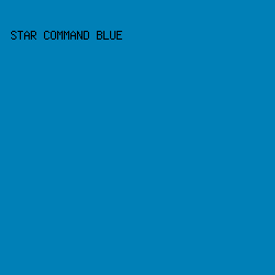 0080B7 - Star Command Blue color image preview