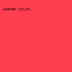 FF3D51 - Sunburnt Cyclops color image preview