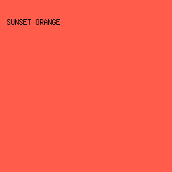 FF5C4C - Sunset Orange color image preview