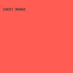 FF5D54 - Sunset Orange color image preview