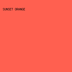 FF6050 - Sunset Orange color image preview