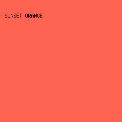 FF6352 - Sunset Orange color image preview