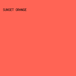 FF6455 - Sunset Orange color image preview