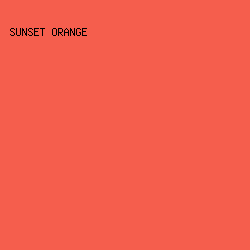 f55e4d - Sunset Orange color image preview
