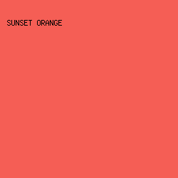 f55e55 - Sunset Orange color image preview
