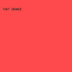 fe4a4a - Tart Orange color image preview