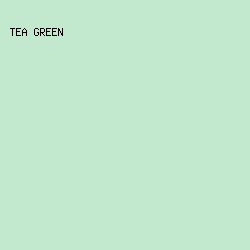 C2E8CE - Tea Green color image preview