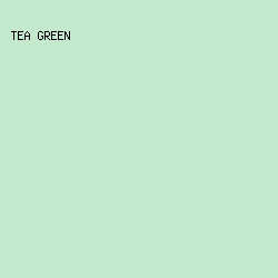 C3E8CC - Tea Green color image preview