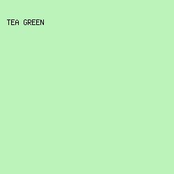 bcf3bb - Tea Green color image preview