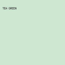 cce7cf - Tea Green color image preview