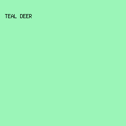 9BF5B8 - Teal Deer color image preview