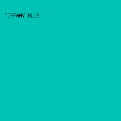00c3b6 - Tiffany Blue color image preview