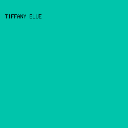00c5ab - Tiffany Blue color image preview