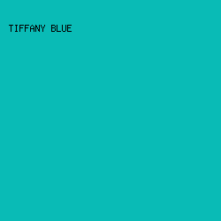 09bbb6 - Tiffany Blue color image preview