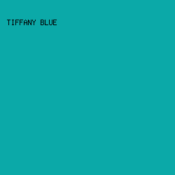 0BA9A8 - Tiffany Blue color image preview