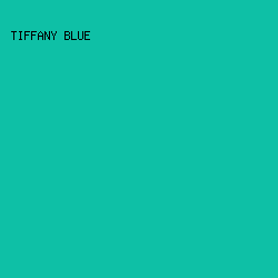 0EC0A6 - Tiffany Blue color image preview