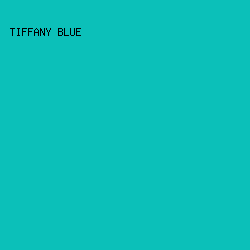 0bc0b9 - Tiffany Blue color image preview