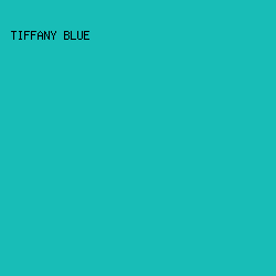 18bdb7 - Tiffany Blue color image preview