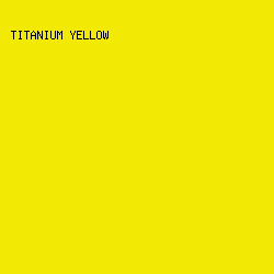 F2EA04 - Titanium Yellow color image preview