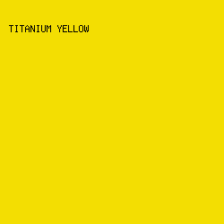 F3DE02 - Titanium Yellow color image preview