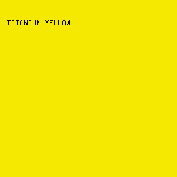 F5E901 - Titanium Yellow color image preview