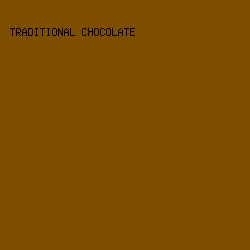 7D4E00 - Traditional Chocolate color image preview