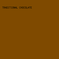 7f4a00 - Traditional Chocolate color image preview