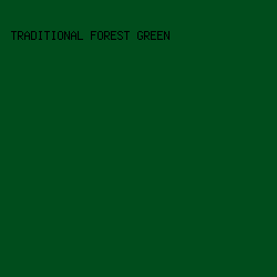 004D1C - Traditional Forest Green color image preview