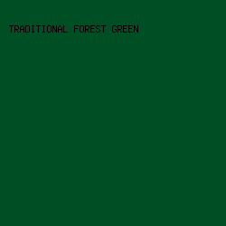 004F24 - Traditional Forest Green color image preview