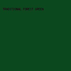 0C481D - Traditional Forest Green color image preview