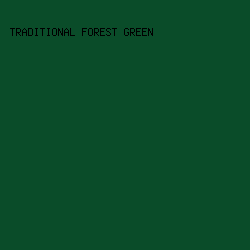 0a4c29 - Traditional Forest Green color image preview
