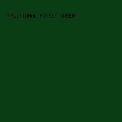 0b3d14 - Traditional Forest Green color image preview