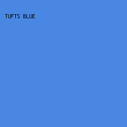 4A87E2 - Tufts Blue color image preview