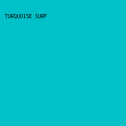 00C0C8 - Turquoise Surf color image preview