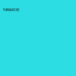 2DDDE4 - Turquoise color image preview