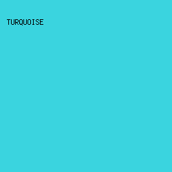 3AD4DF - Turquoise color image preview
