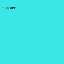 3BE6E7 - Turquoise color image preview