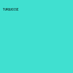 40E0D0 - Turquoise color image preview