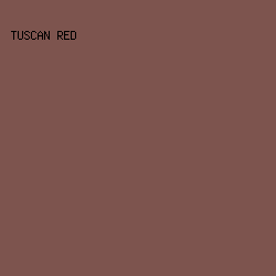 7D544E - Tuscan Red color image preview