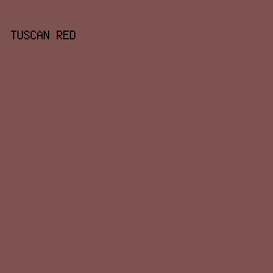 7d5250 - Tuscan Red color image preview