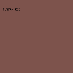 7d534c - Tuscan Red color image preview
