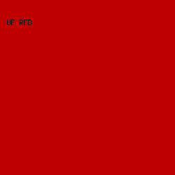 BE0000 - UE Red color image preview