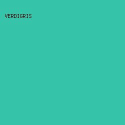 35C4A9 - Verdigris color image preview