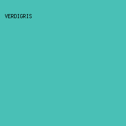 49C0B6 - Verdigris color image preview