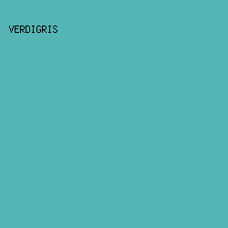 55B5B5 - Verdigris color image preview
