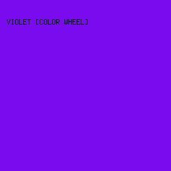 7A0BEF - Violet [Color Wheel] color image preview